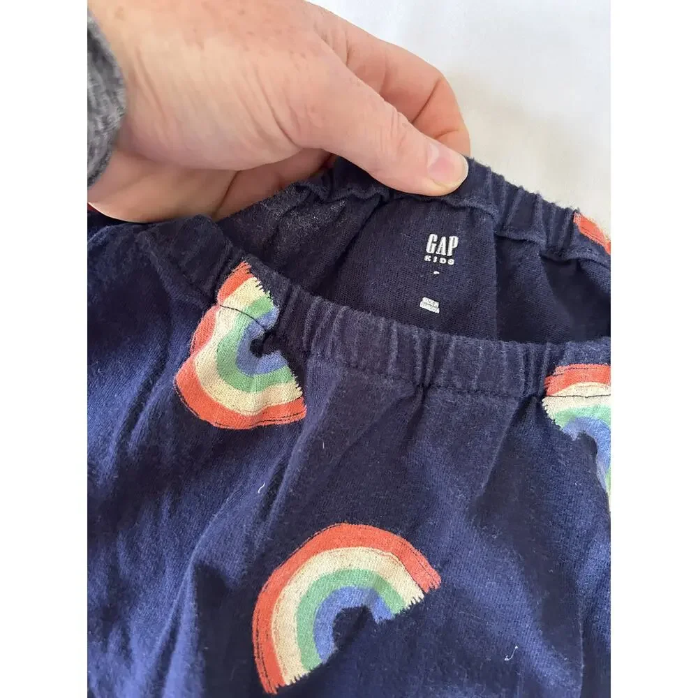 Gap Blue Rainbow Romper large 10-12